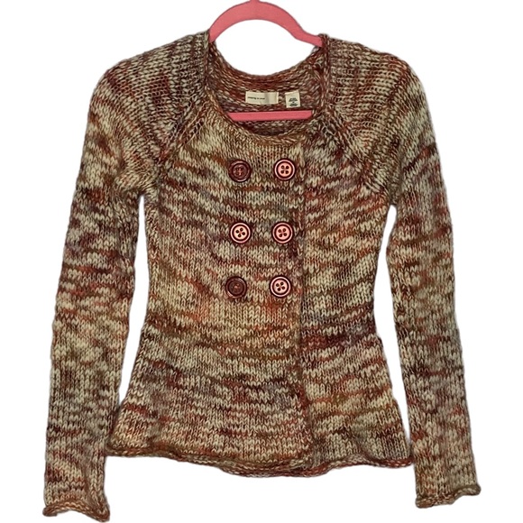 Anthropologie Sweaters - Sleeping On Snow Marled Double Breasted Button Down Wool Blend Cardigan